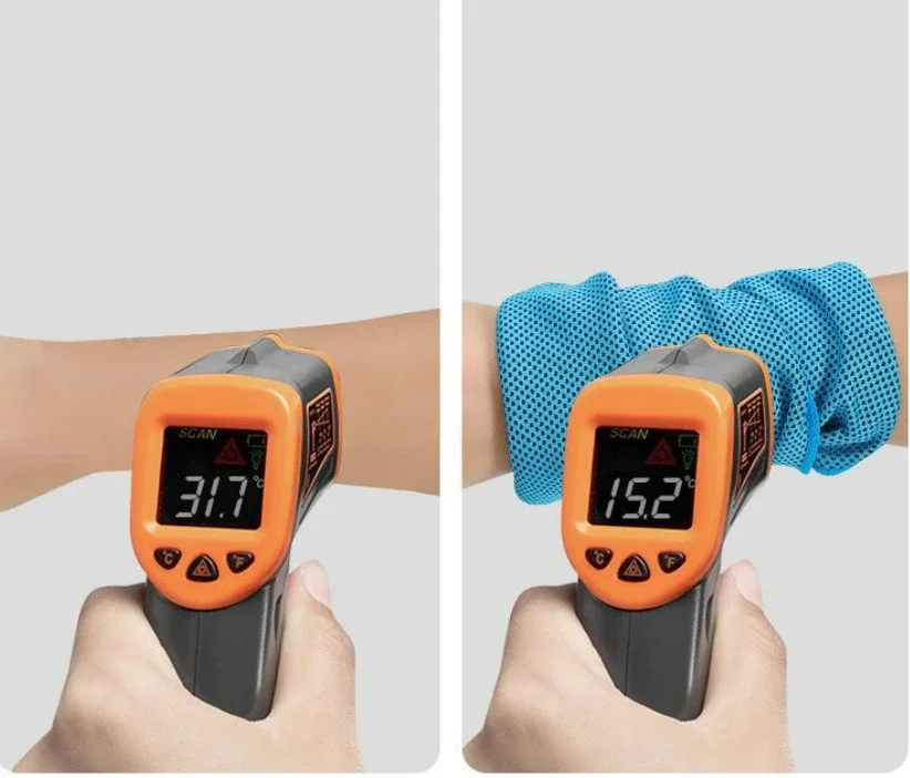 Cool Wrist Sweat Band Large Sports Towel Quick Dry Cold Feeling Hair Band Foldable Outdoor Sports Wristbands Accessories