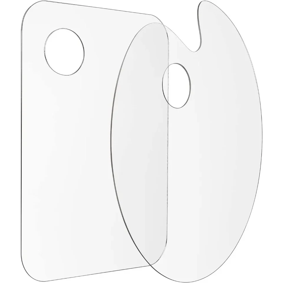 Clear Acrylic Palette with Thumb Hole for Artists