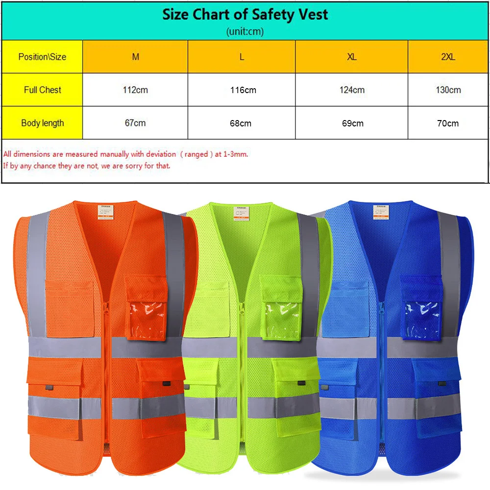 SFVEST HI VIS Executive Vest High Visibility Reflective Safety Waistcoat