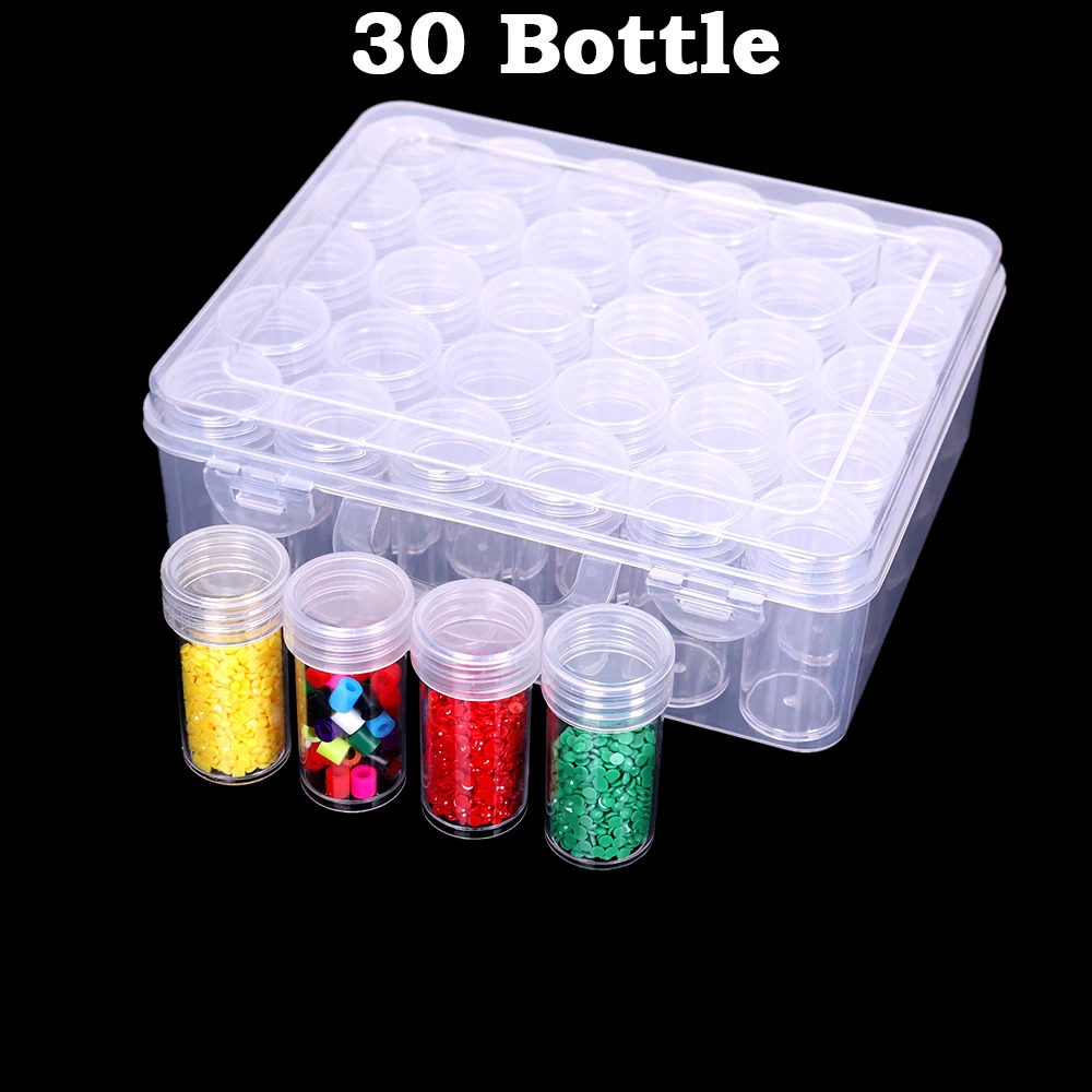 다이아몬드 페인팅 도구 보관함, 다이아몬드 페인팅 액세서리 도구, 구슬 모자이크 보관 용기 케이스, 5D, 30 병, 60 병, 90/120 병