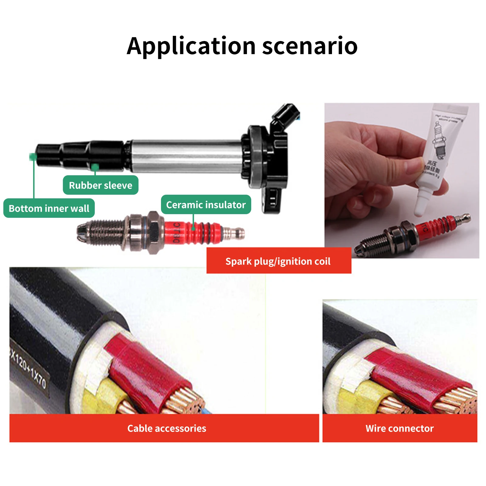 Automobile Spark Plug High Voltage Insulating Grease silicone grease lubricant silicone grease grease lubricant Ignition Coil Silicone Grease High And Low Temperature Corrosion Resistance