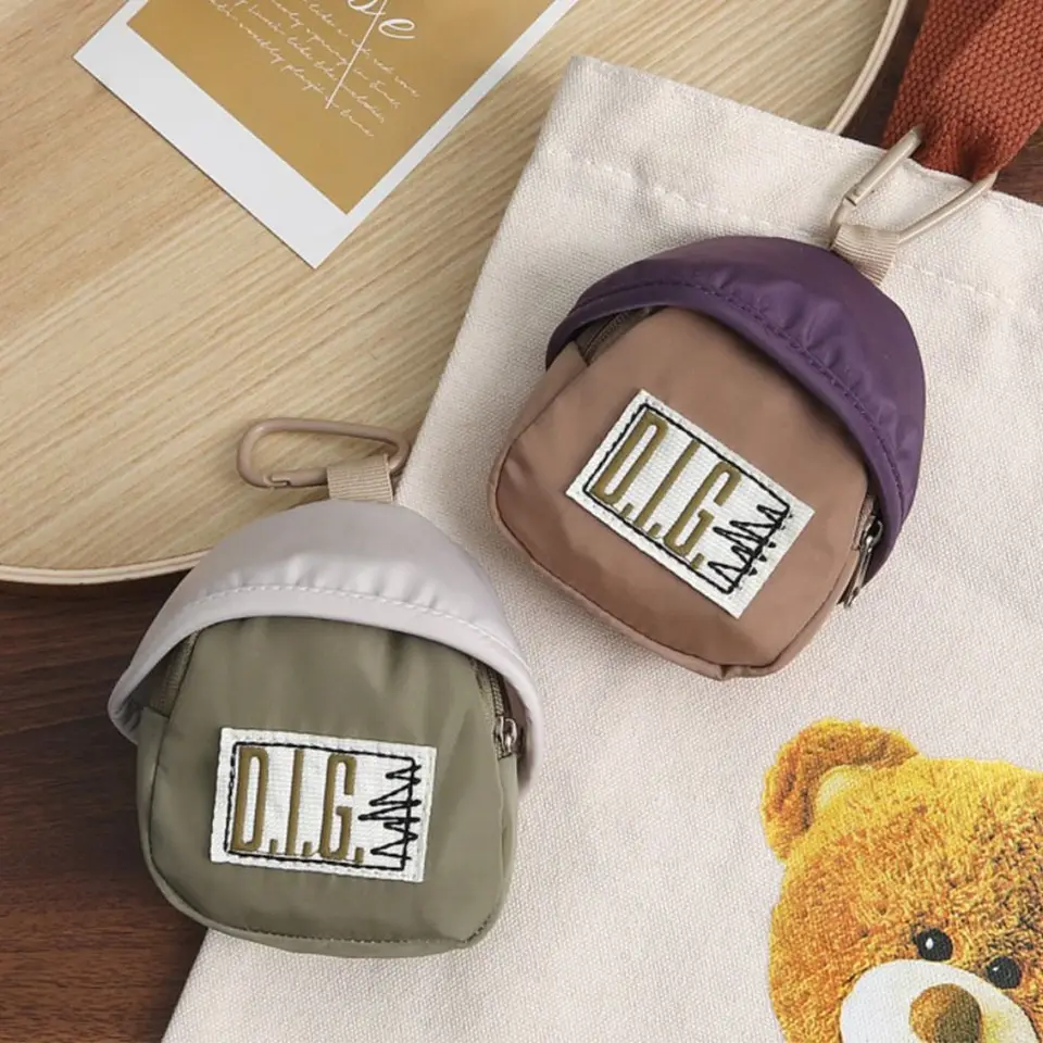 귀여운 미니 동전 지갑 펜던트, 마카롱 컬러 보관 가방, 열쇠 고리, 휴대용 배낭 걸이 가방, 스포츠 - AliExpress