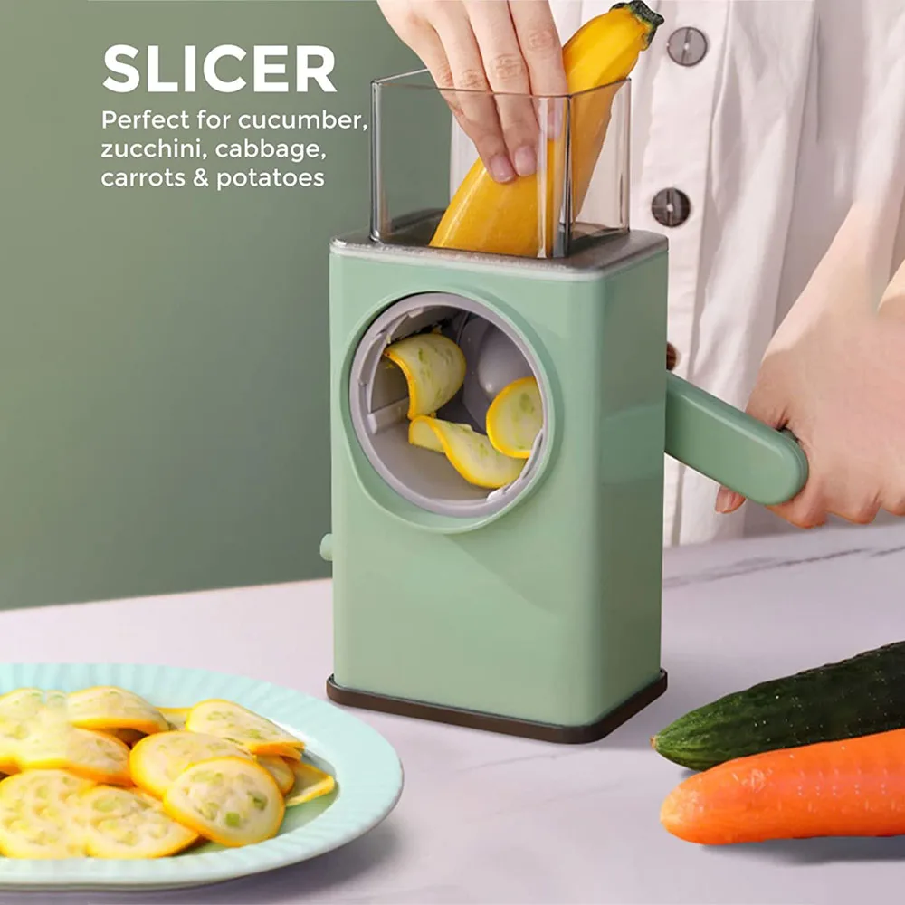 2019 Vegetable Mandoline Chopper,Vegetable Slicer,Swift Rotary Drum Grater  Vegetable Cheese Cutter Slicer Shredder Grinder - AliExpress