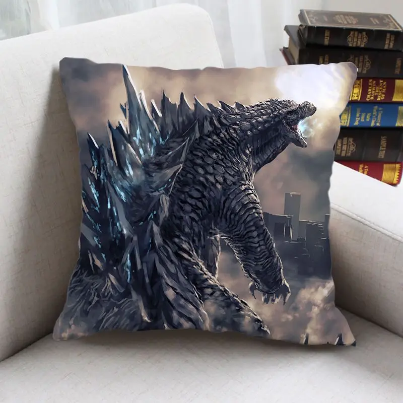 

2024 New 45x45cm Godzilla 2 Monster King Sofa Pillow Cushion Head Creative DIY Anime pillow Birthday Gift for kid
