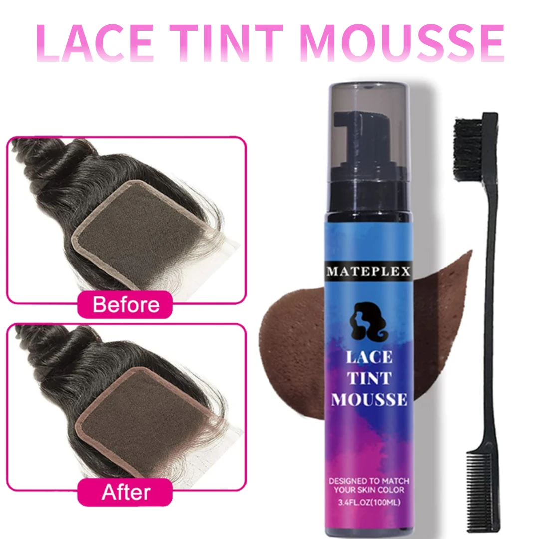 Lace Front Wig Glue Waterproof Hair Replacement Adhesive Invisible Lace Bonding Glue+Lace Tint Spary For Wigs Frontal Dark Brown wig glue hair bonding glue lace wig glue lace tint mousse spray