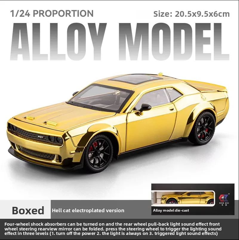 Dodge Challenger Hellcat SRT - Voiture miniature de collection - GT SPIRIT