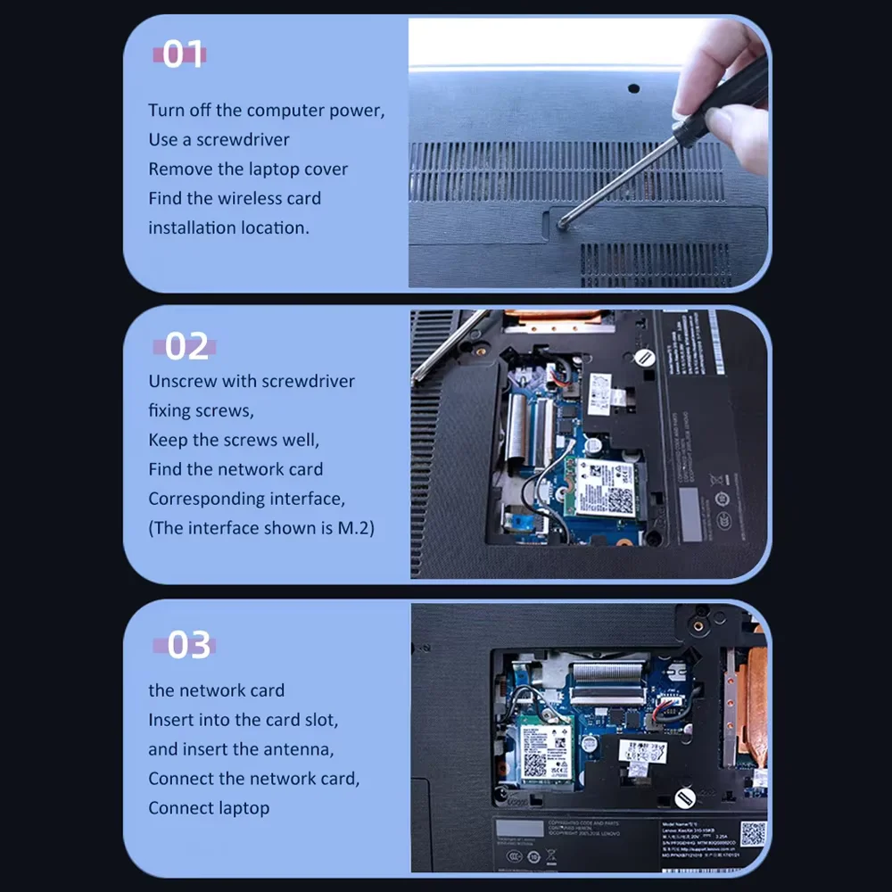 Fenvi Wifi 7 QCNCM865 M.2 Network Card Bluetooth 5.3 5.8Gbps Wlan Wireless Adapter Only for Win 11