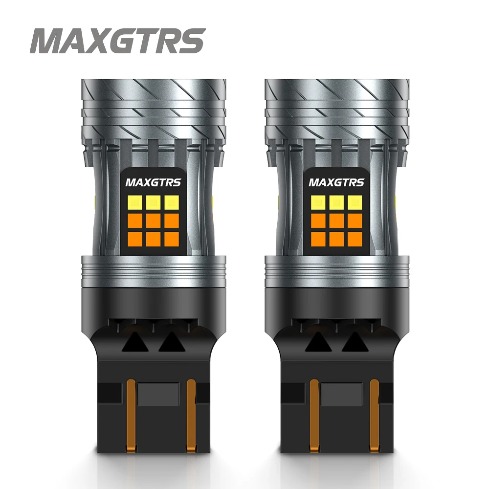 2x 3157 Switchback White-Amber LED Bulbs - For Turn Signals & DRLs