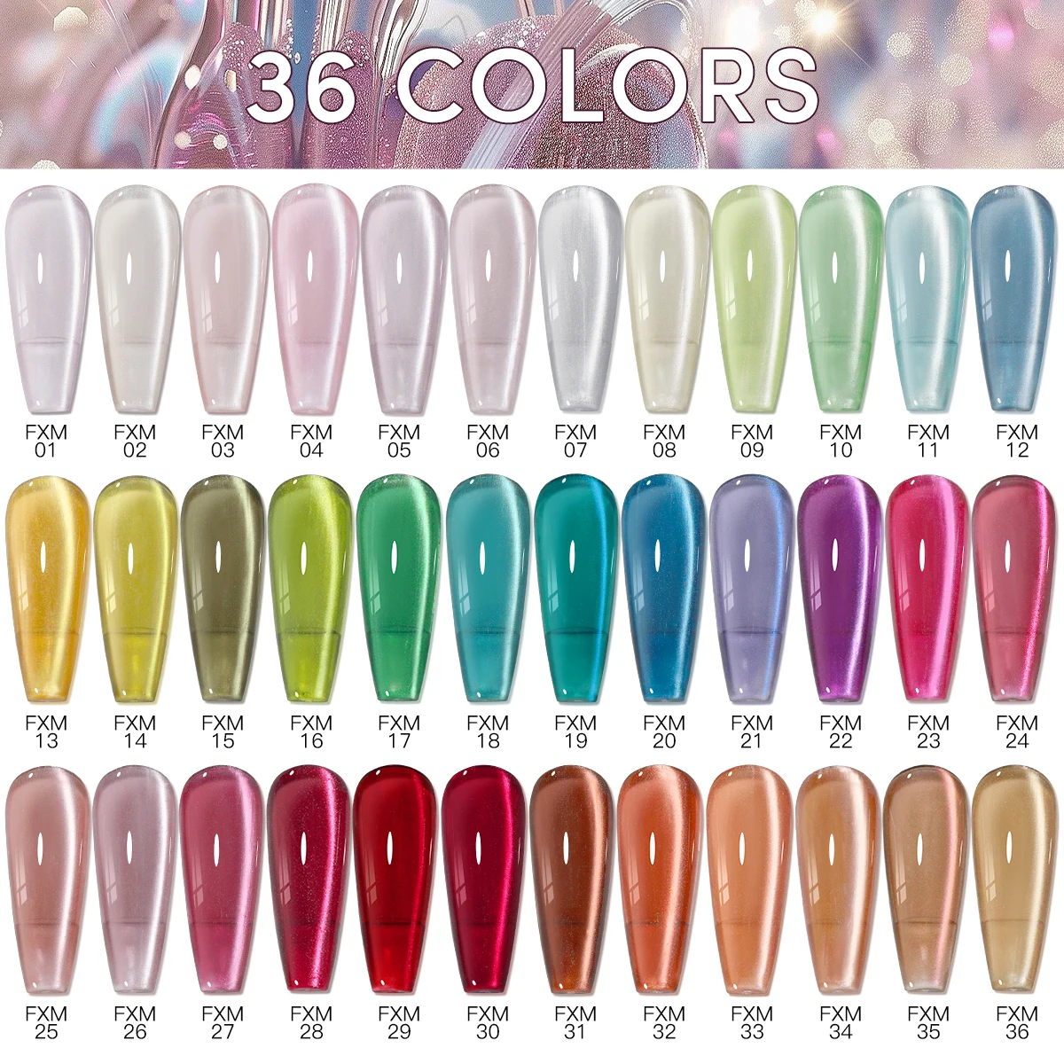 36 Colors Cat Eye Magnetic Gel Nail Polish 15ml Full Coverage Semi Permanent Nail Manicure Varnish Gel