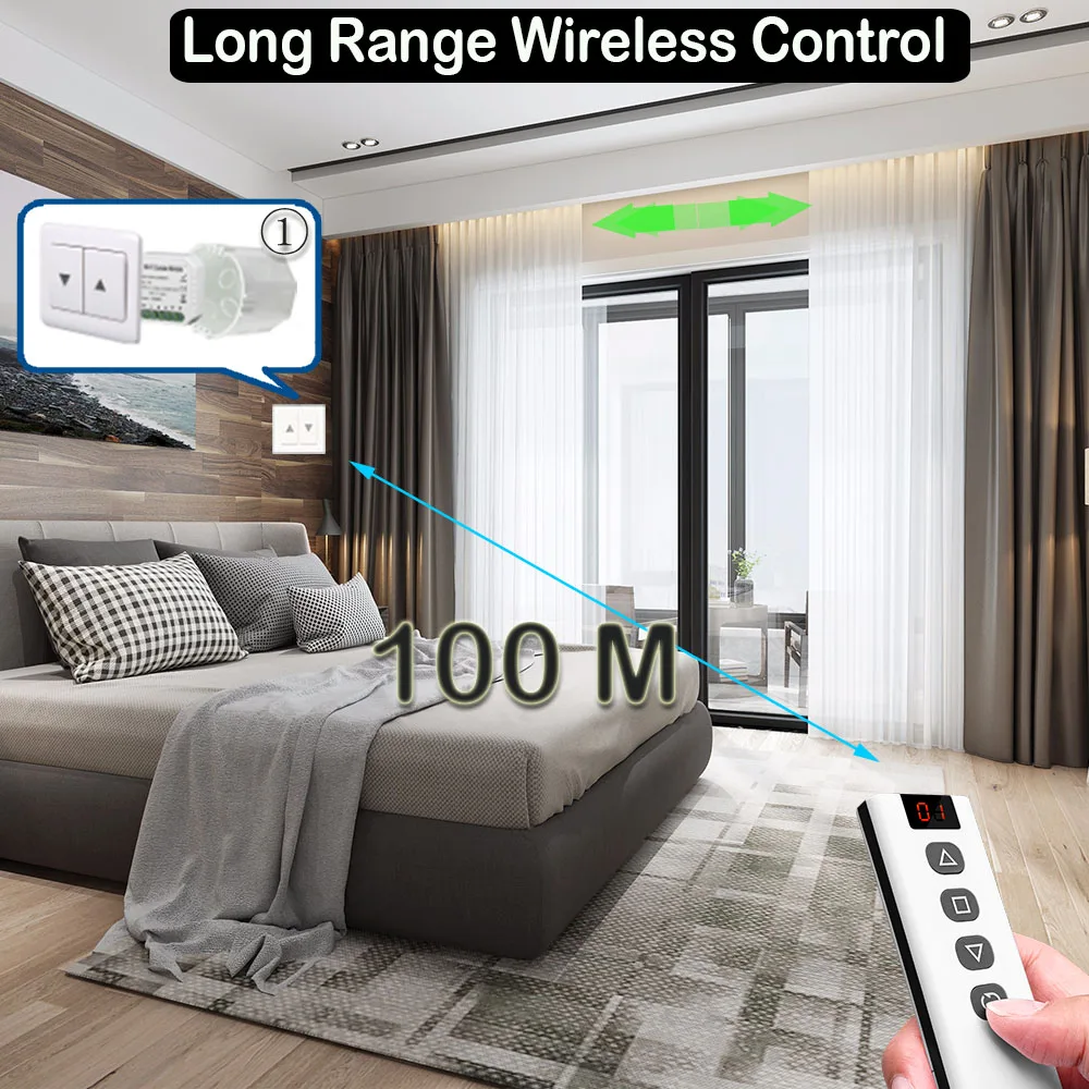 Smart WiFi Blind Curtain Switch with RF Remote Control