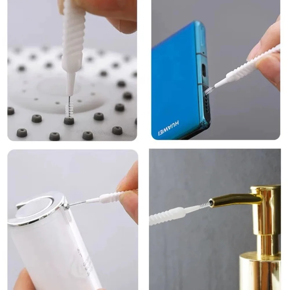 Micro Nylon Cleaning Brush Bendable Mini Soft Round Brushes Cleaner Cleaning Shower Head Keyboard Mobile Phone Tiny Hole