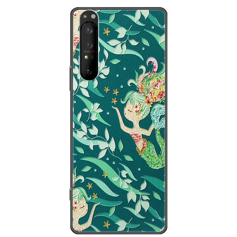Vintage 3D Textured Silicone Phone Case with Embossed Design