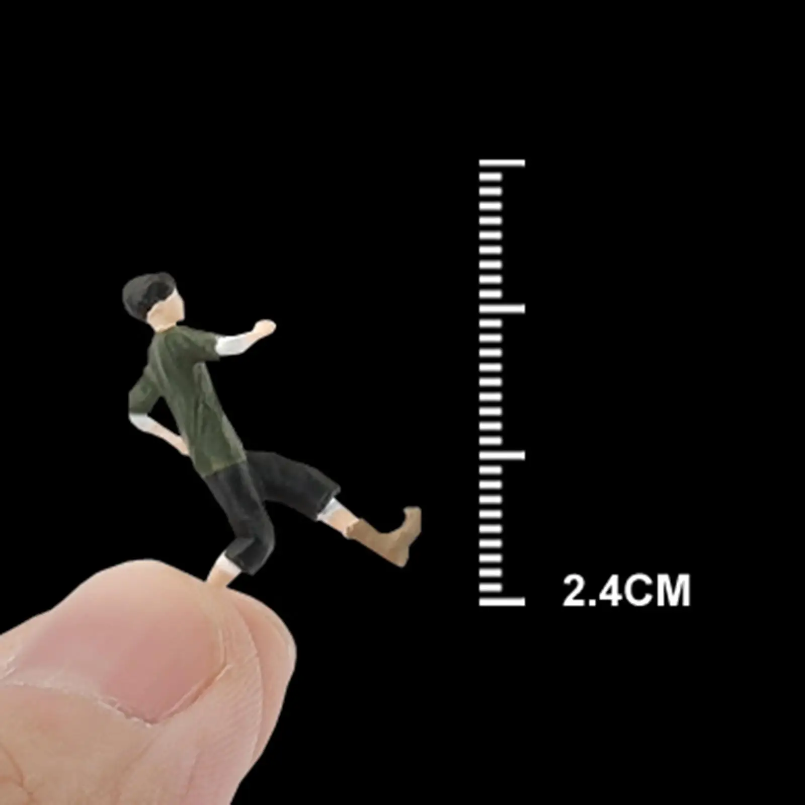 

Miniature 1/64 Scale Figures Hand Painted DIY Crafts Resin for Scenery Landscape Diorama Sand Table ornament