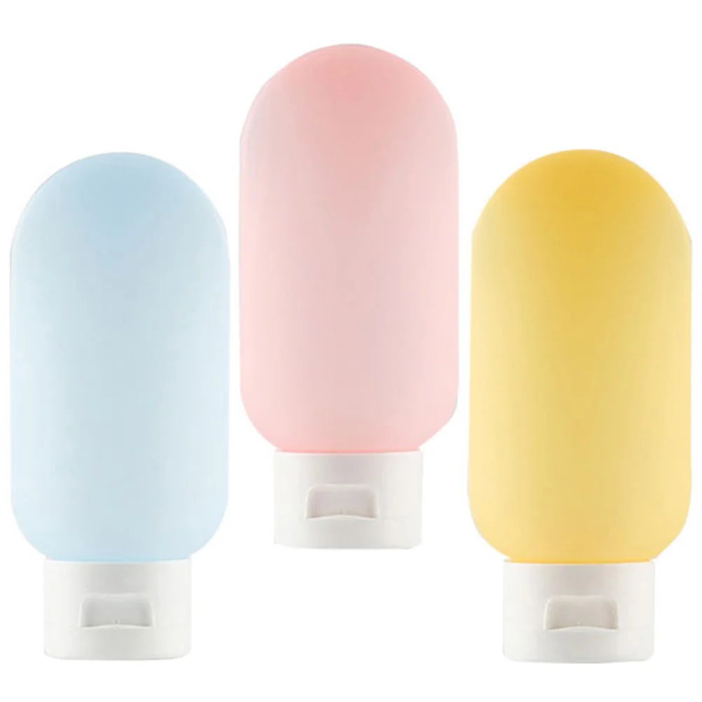 

3 Pcs Bottled Squeeze Bottles Travel Dispenser Makeup Shampoo and Conditioner or Silicone Lotion for
