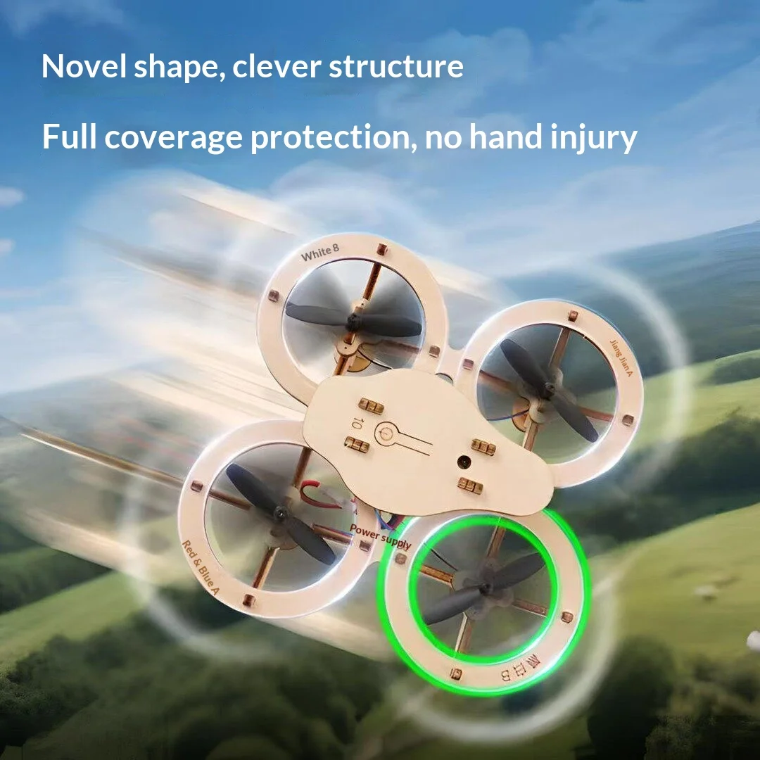 Dron de madera para montar uno mismo - Cuadricóptero teledirigido para niños