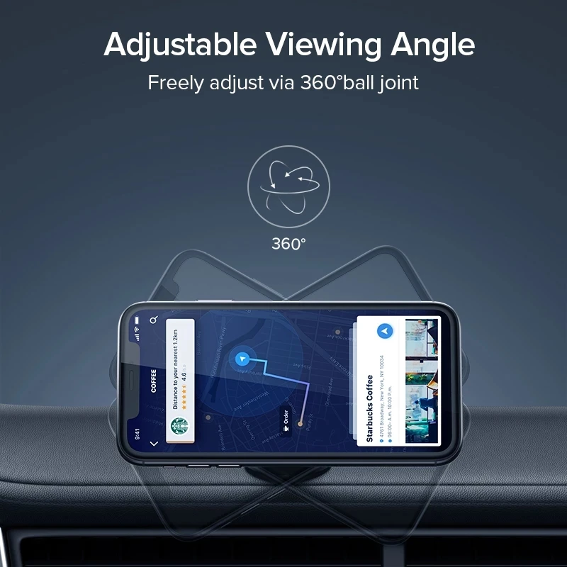 Magnetic Car Mobile Phone Holder 360° Rotating Universal Multi-functional Car Adhesive Holder Suitable for iPhone Samsung Huawei