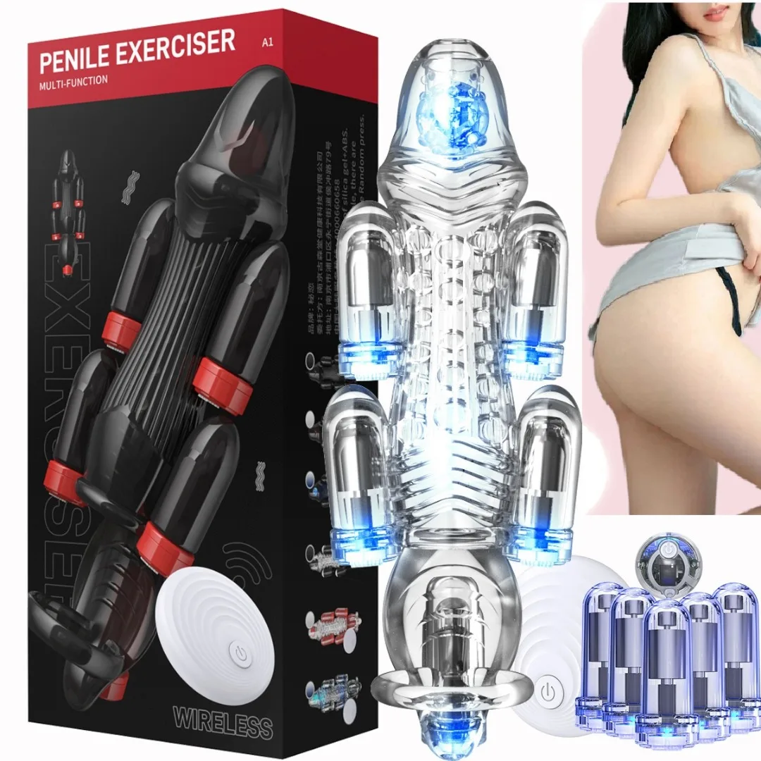 

Wireless USB Stimulater Delay Lasting Trainer Glans Vibration Extender Penis Vibrating Massager Male Masturbator Adult Sex Toys