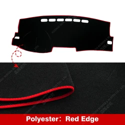 Car Dashboard Cover Dash Mat Sun Shade Anti - UV Carpet Accessory - Left hand drive (Red edge)