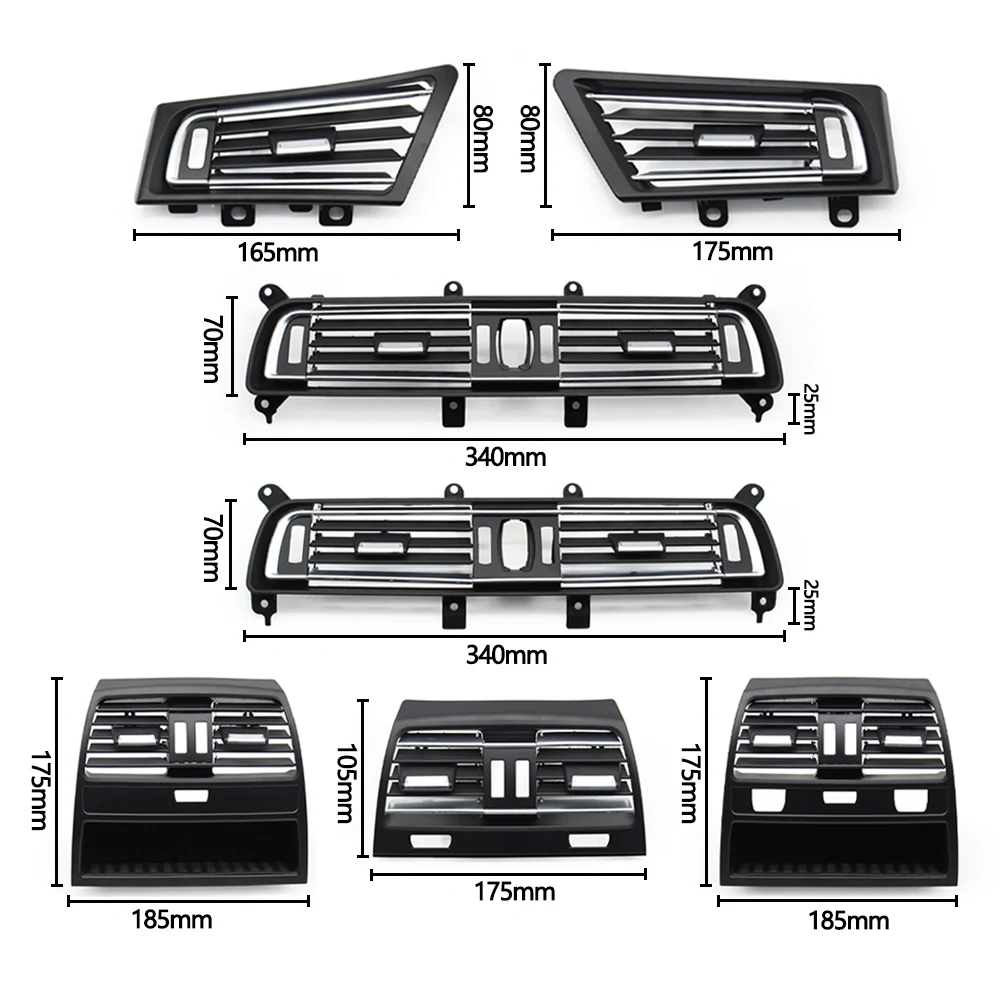 2x Grille Calandre Double Lame pour BMW 3 Série E90 E91 2005-2008 Phase 1