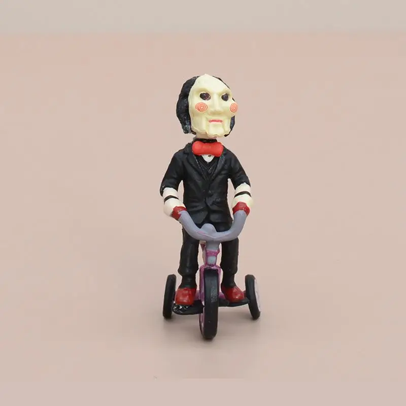 Saw Jigsaw Killer Billy 2, figura de ciclismo sentado, marioneta