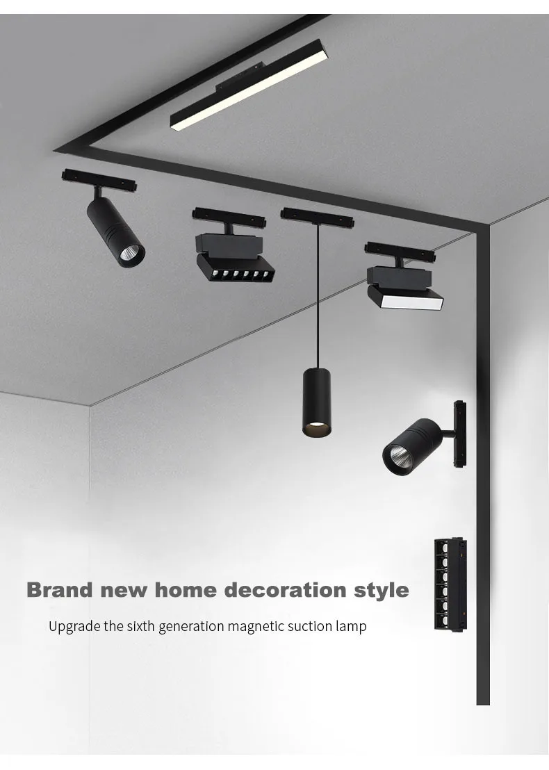 Description Picture 4 of itemMagnetic Track Light LED Modern Ceiling Lamp Spotlight Grille Fixture Downlight Embedded Living Room Store Shopping Mall Home