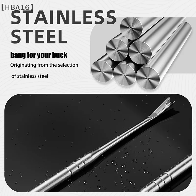 Double-Ended Nail File Stainless Steel Cuticle Remover Dead Skin Cuticle Pusher Trimmer Pedicure Nail Tools