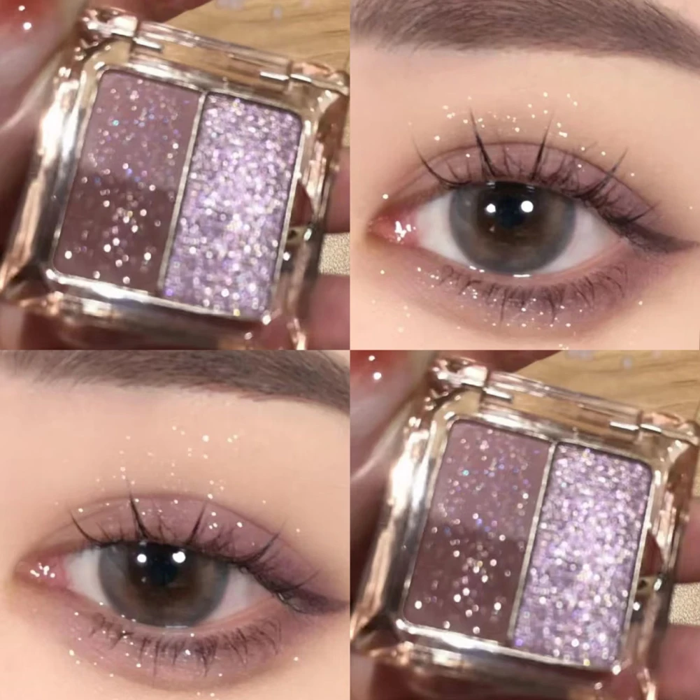 Eye Shadow Eye Shadow Plate 3 Color Eyeshadow Palette Small and Portable Earth Purple Color Matte Eyeshadow Long Lasting Waterproof Shimmer Pigment Makeup