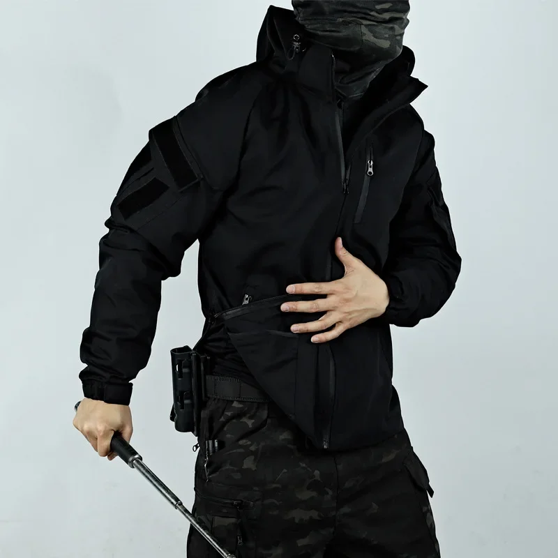 Outdoor Tactical Jacket Men Combat Military Coat Spring Autumn Detachable Hoodie Multi-pocket Windproof Jackets Male Clothing
