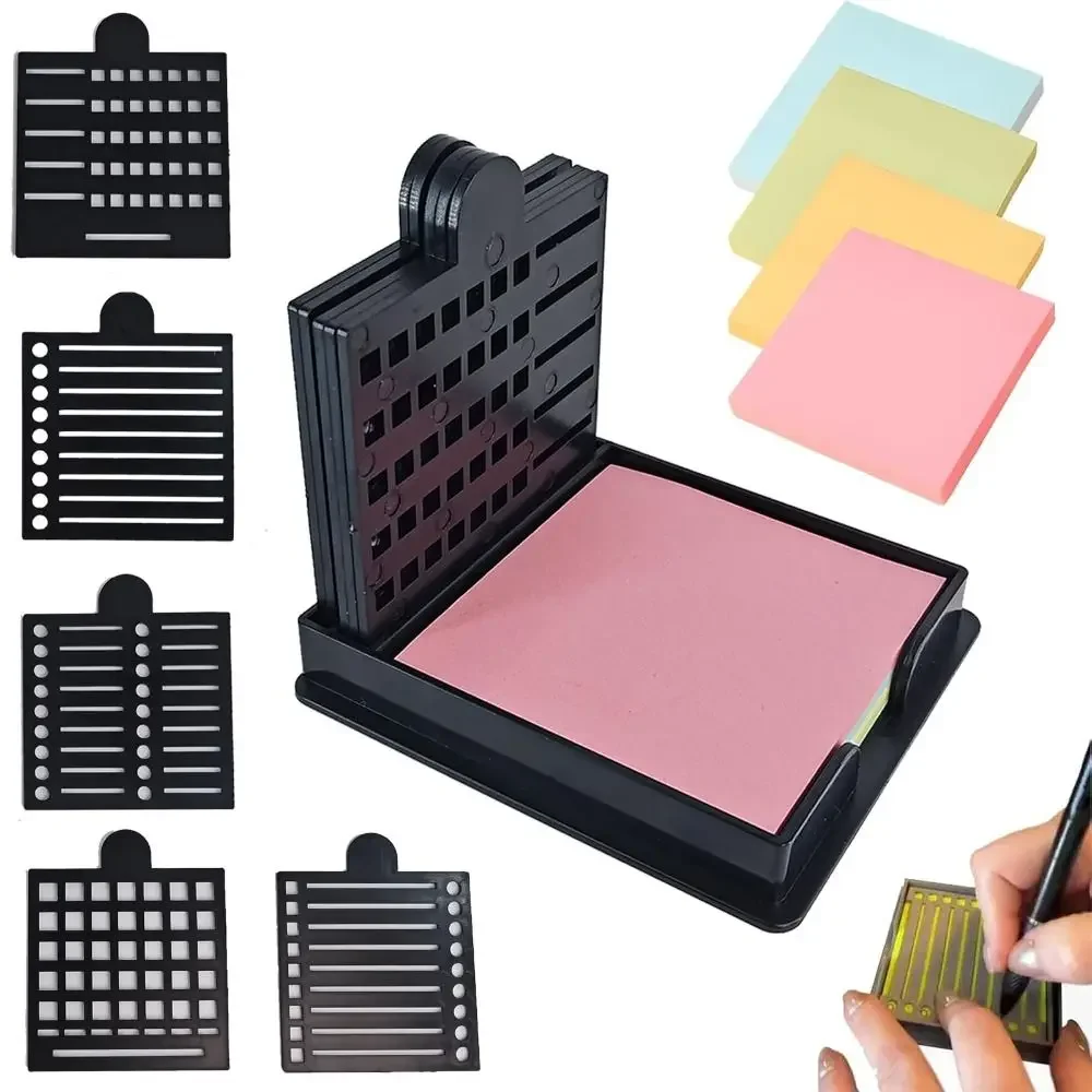 Enhanced Sticky Note Organizer Set with Stencil Templates