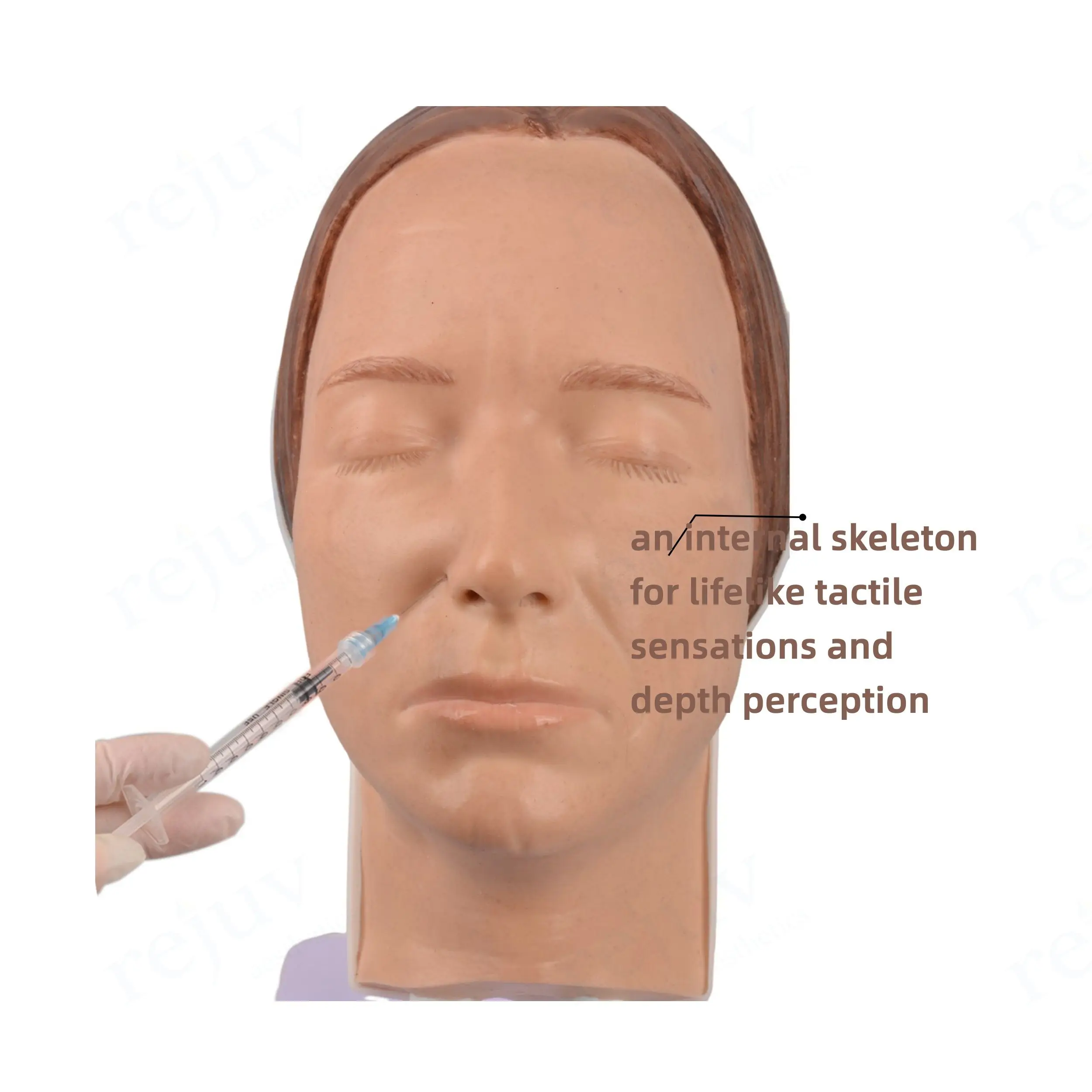 Realistic Silicone Injection Practice Face Training Model Female Makeup Mannequin for Facial Injections 2