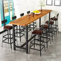 Bistro High Bar Tables Restaurant Home Coffee Alcohol Bar Table Cocktail Counter Reception Desk Furniture Muebles De Cocina FYBT 4