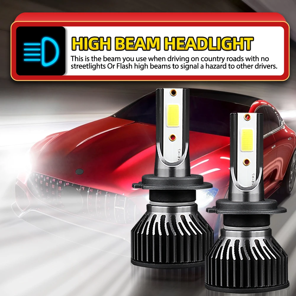 LED 360W 고출력 램프 헤드라이트, H7 6000K 자동 조명, 냉각 선풍기 포함, KIA SPORTAGE 2011 2012 2013 2014 2015, 2 개, 4 개