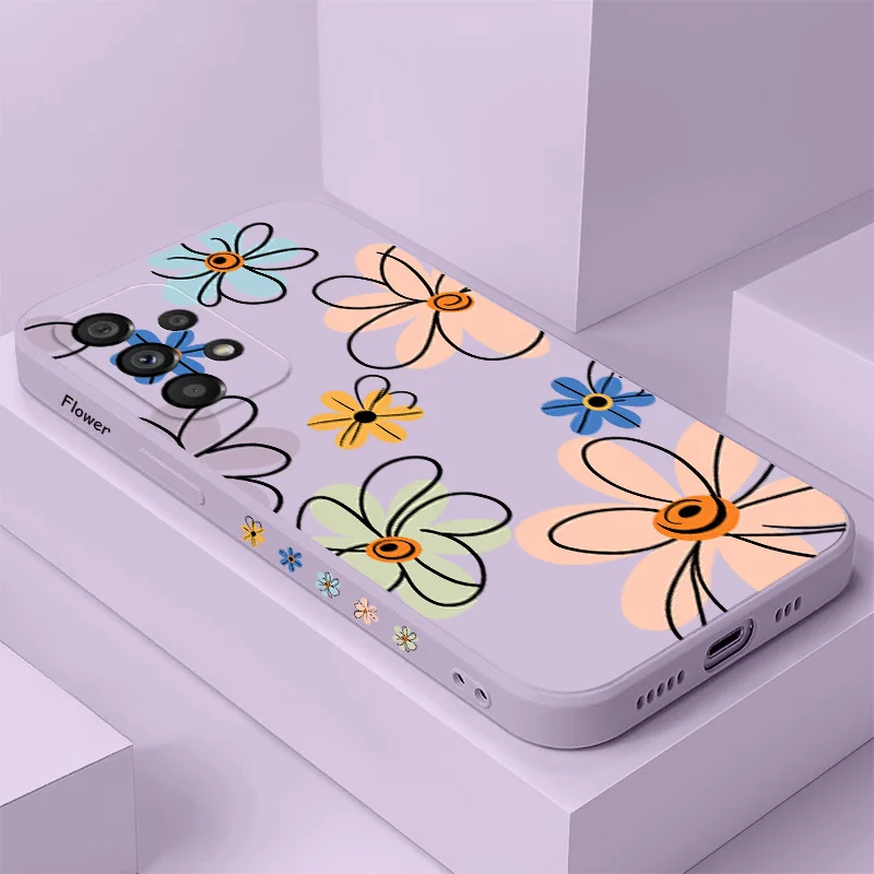 Elegant Hoop Flower Design Phone Case - Artistic and Durable Cover