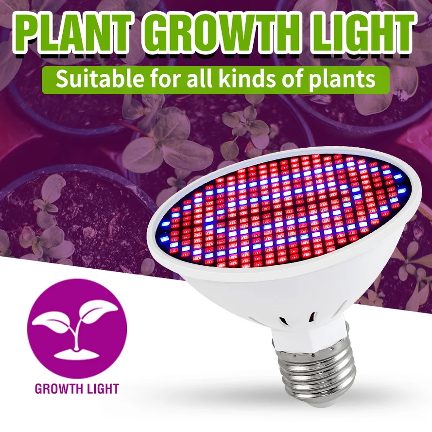 LED Grow Lamp LED Plant Light Hydroponic Growth Light E27 Led Grow Bulb Full Spectrum 220V UV Lamp Plant Flower Seedling