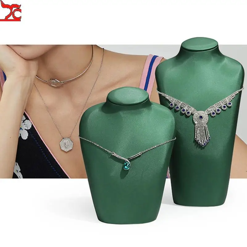 

Full Sky Star Half-Body Jewelry Props Premium Leather Portrait Model Jewelry Display Frame Necklace Pendant Window Jewelry