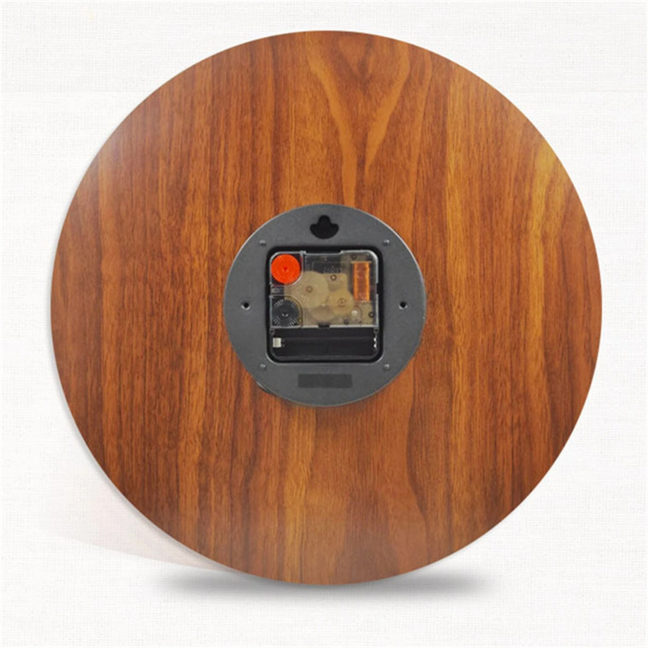 12 Inch Luminous Wall Clock Wood Silent Light in Dark Night Large Number Fashion Wall Clock Non Ticking With Night Light