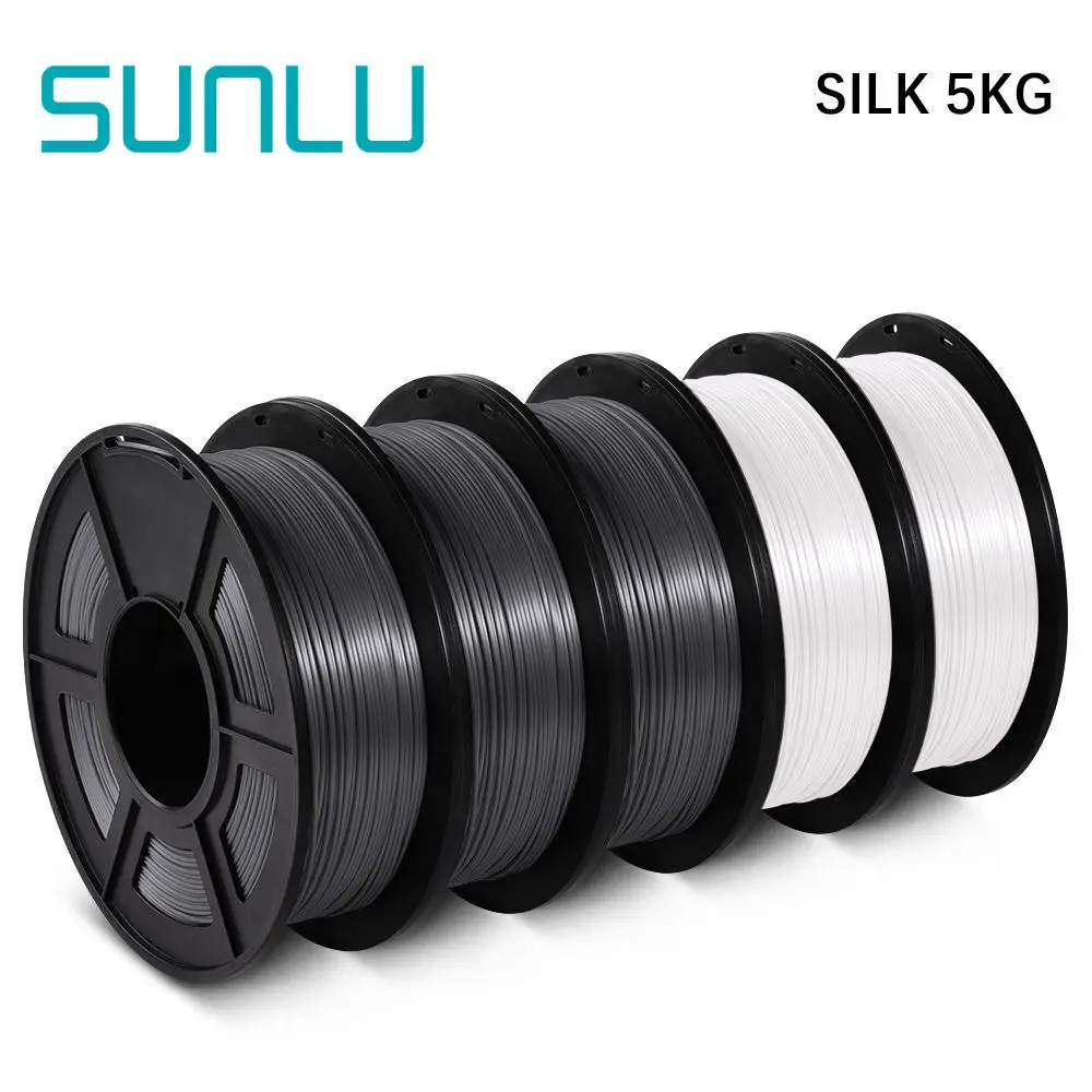 SUNLU 3D Printer PLA/PLA+/PETG/SILK/PLA Matte/ PLA Meta Filament 5KG 1KG/ Roll 1.75mm +/-0.02MM Neatly Wound Filament Free Ship jayo 3d printer pla filament 1 75mm pla plus petg abs filament 5 rolls as 3d printing material non toxic for 3d printer