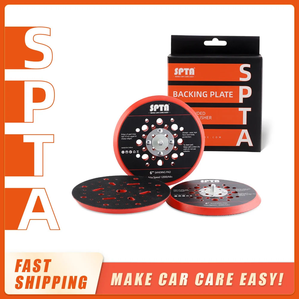 Spta Multi Hole 6 Pollici Hook & Loop Da Levigatrice E Lucidatrice Piastra Di Supporto Levigatrice Orbitale Casuale A Doppia Azione Elettrica
