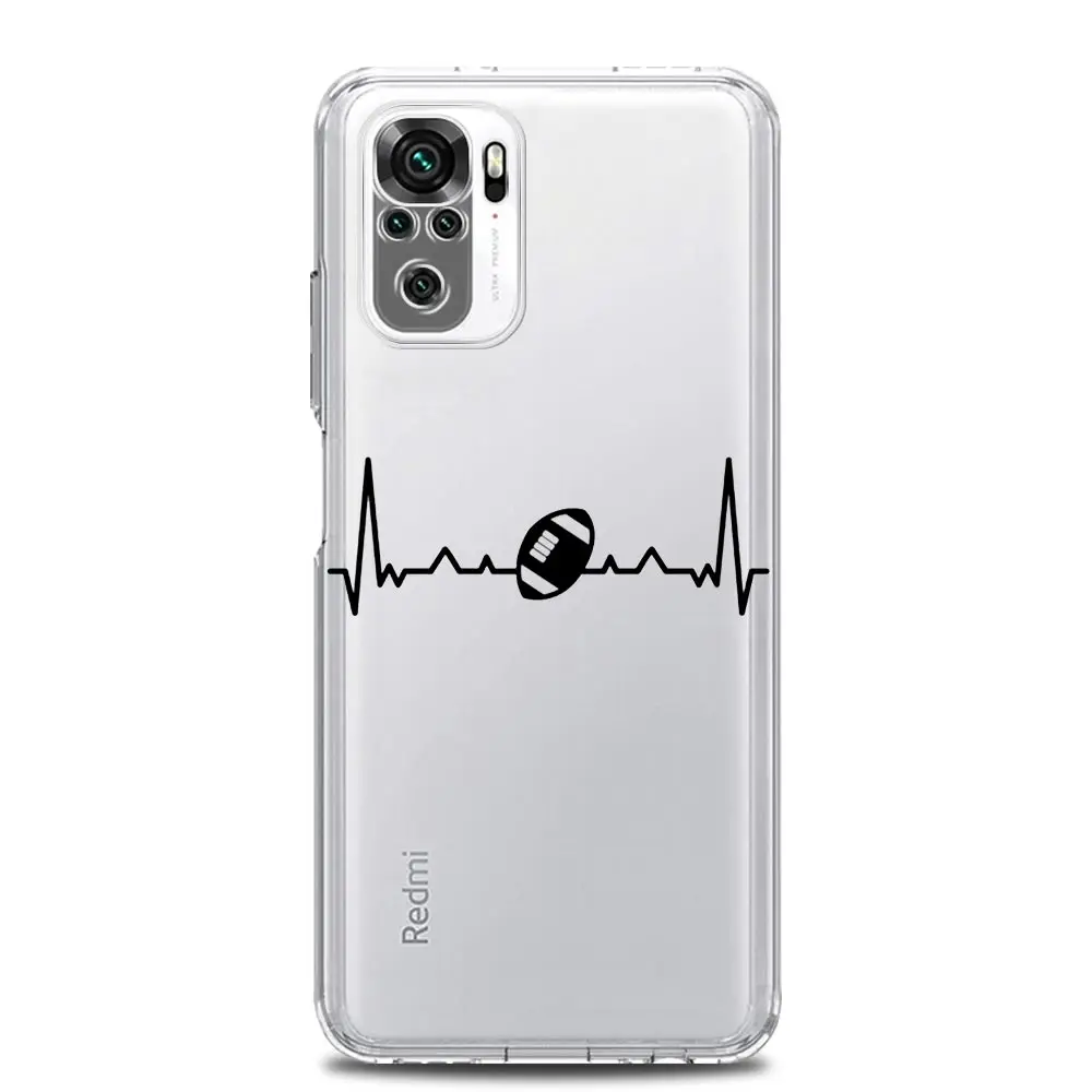 Clear Rugby Ball Phone Case Cover