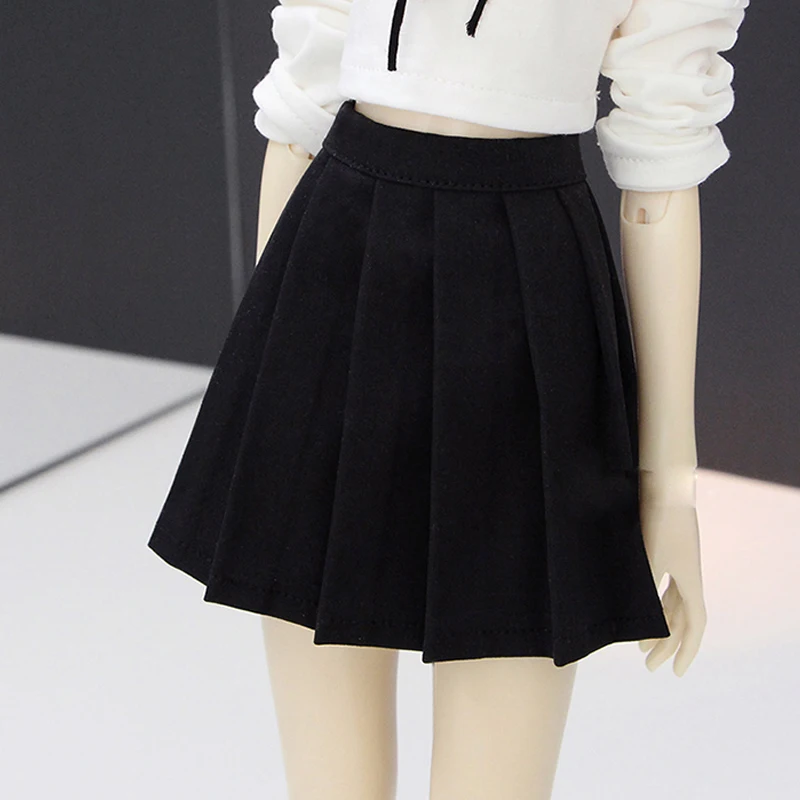 

D04-A107 children handmade toy Big Girl 1/3 1/4 1/6 Doll BJD/SD doll Accessories Simple versatile black pleated skirt 1pcs
