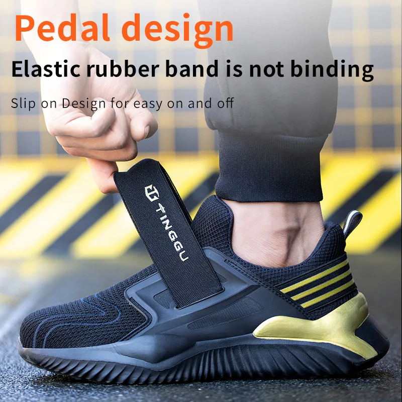 Men Steel Toe Cap Work Safety Shoes Sneakers Lightweight Work Boots Indestructible safety shoes men shoes