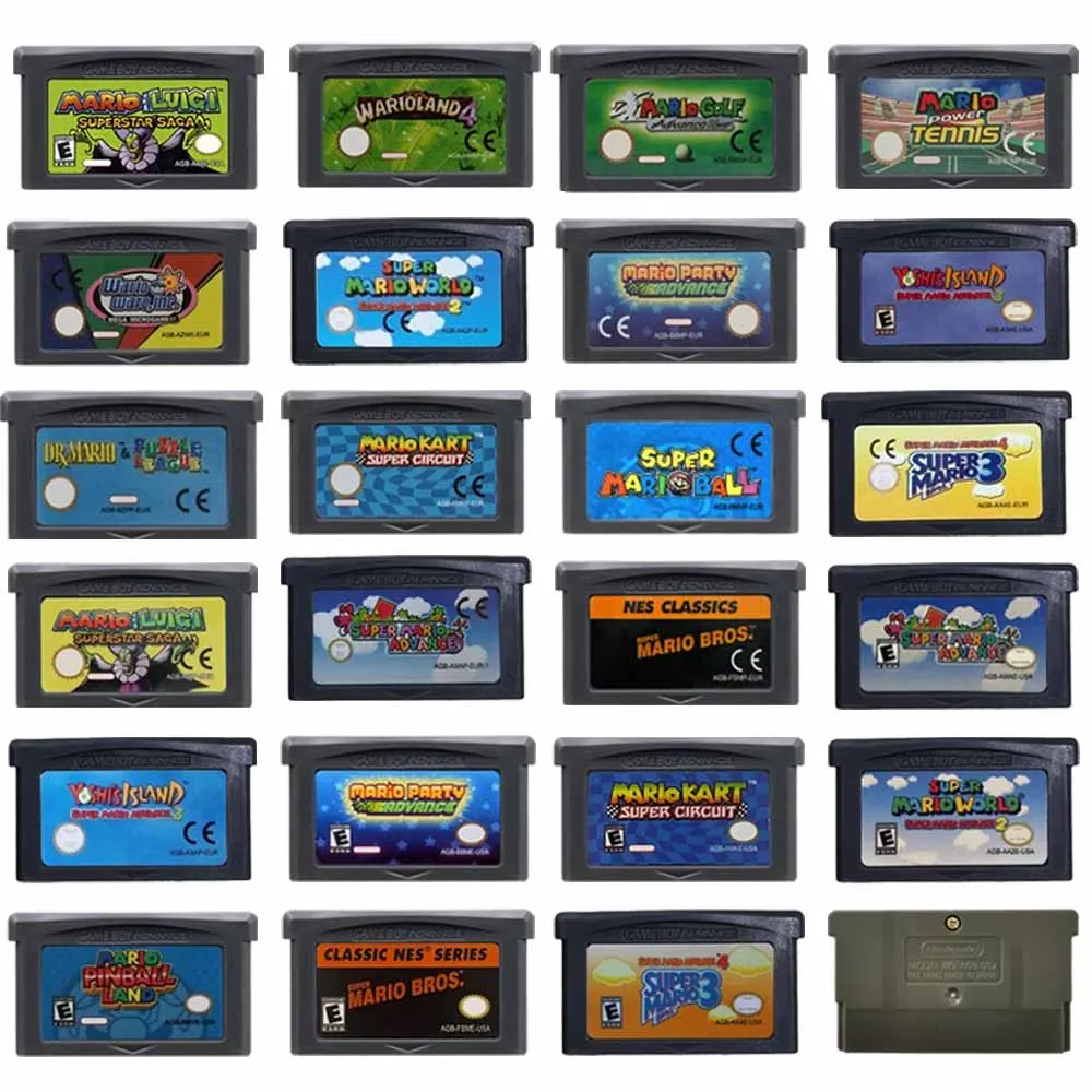 thumbnail image 1 of Cartucho de juego Treingi 2024 GBA Tarjeta de consola de videojuegos de 32 bits Serie Mario Serie Super Mario Advance Super Mar Bros Kart para GBA/SP/DS, 1 of 5