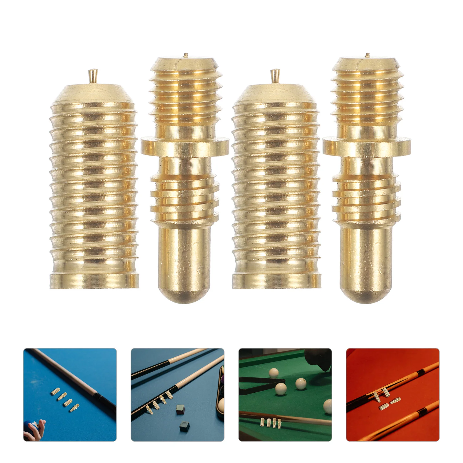 

2 Sets Pool Cue Extension Rod Joint Screws Heavy Duty Copper Screws Billiard Cue Connecting Screws