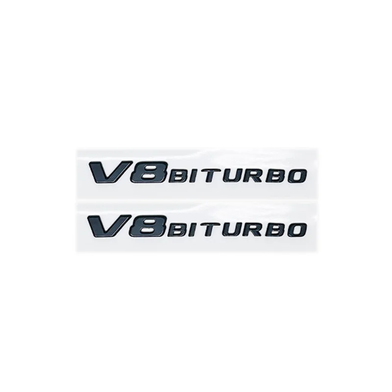 Premium Universal Car Fender Emblem Badge - V8 BITURBO 4MATIC+ Design