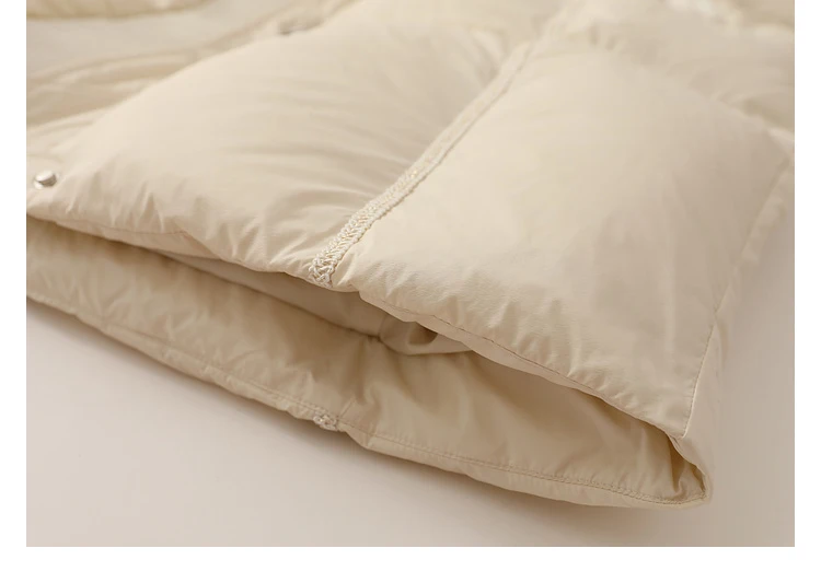 Vimly White Duck Down Puffer Jackets Women Winter Warm Long Down Coat 2023 Windproof High Neck Detachable Hood Outerwear 50636