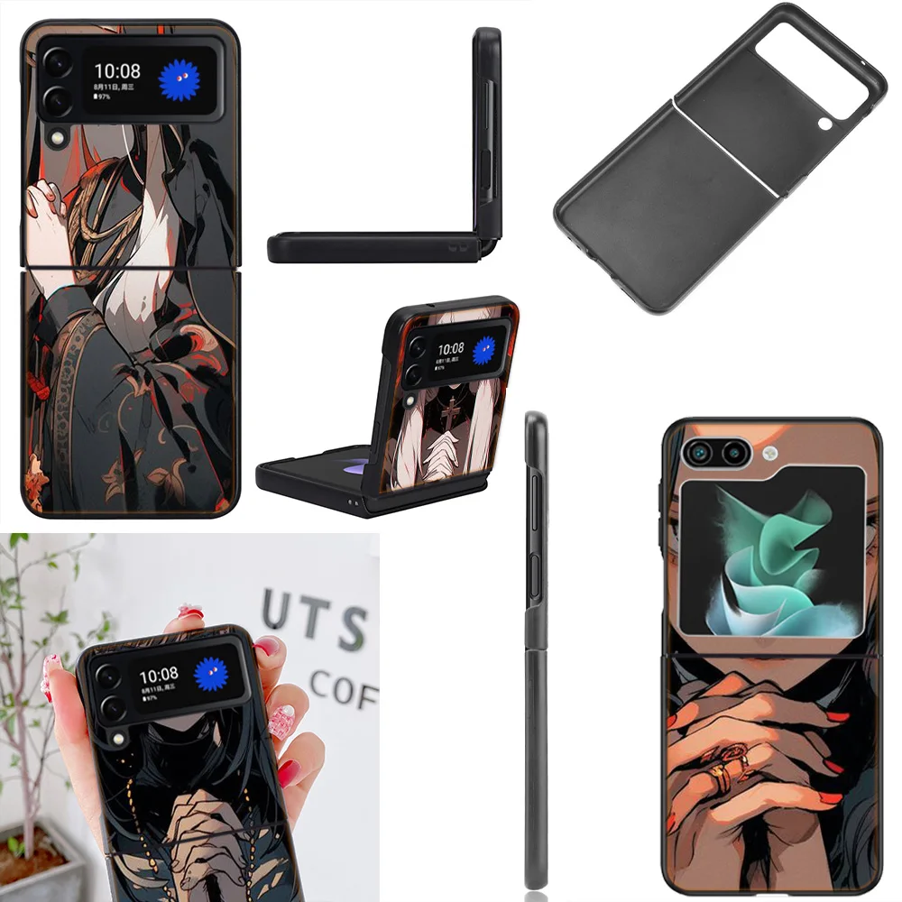 The Holy Virgin Of The Radiator Coque Case Per Samsung Galaxy Z Flip 5 3 4 5G Flip4 Flip5 Zflip3 Black Hard Pc Phone Shell Prot
