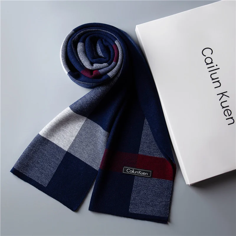 

Winter Wool Plaid Scarf for Men Neck warmer Scarves for Neck ift Wild Casual Inner Monolia Scarf women luxury free sippin