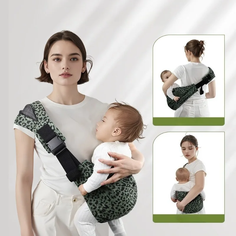 Retro Baby Going Out Carriers Safety Wide Shoulder Strap Carrier Portable Front Hug Type Back Baby Out for The Baby Waist Stool - 2