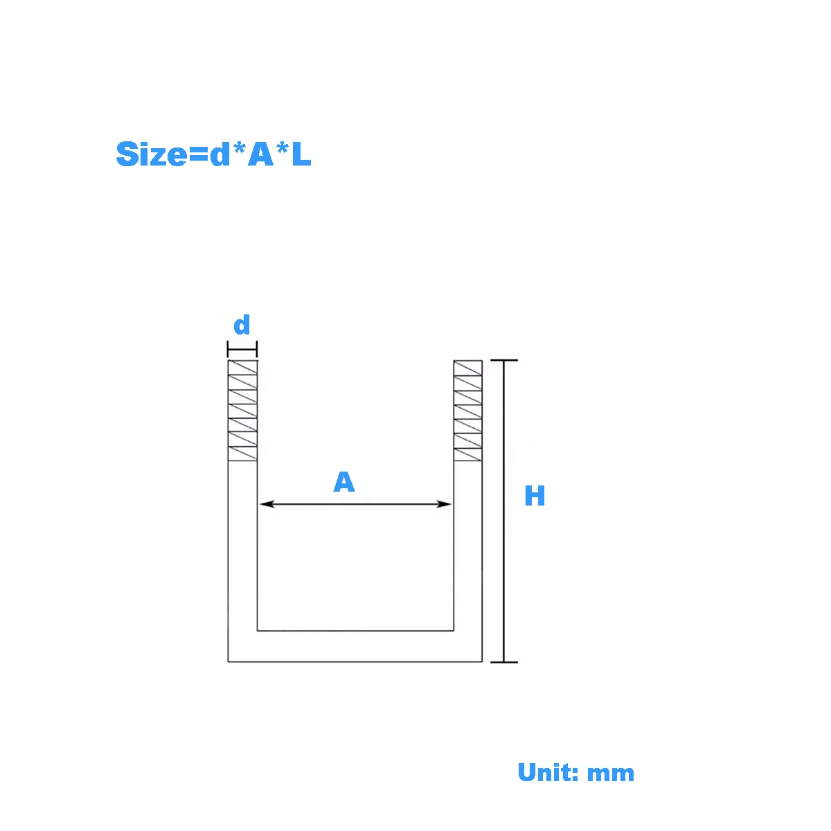 304 Stainless Steel U-Shaped Screw / Right Angled U-Shaped Square Clamp Pipe / Without Baffle And Nut