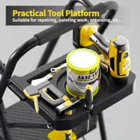 5 Step Ladder Sturdy Steel Step Stool with Anti-Slip Wide Pedals Handrail Safe-Lock Design 800lbs Folding Portable Ladder for M 5